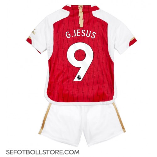 Arsenal Gabriel Jesus #9 Replika babykläder Hemmaställ Barn 2023-24 Kortärmad (+ korta byxor)